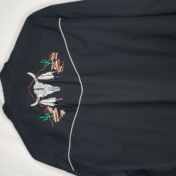 Vintage Ely Diamond Embroidered Western Snap Pearl Button Shirt Size XL Cowboy - Picture 6 of 16